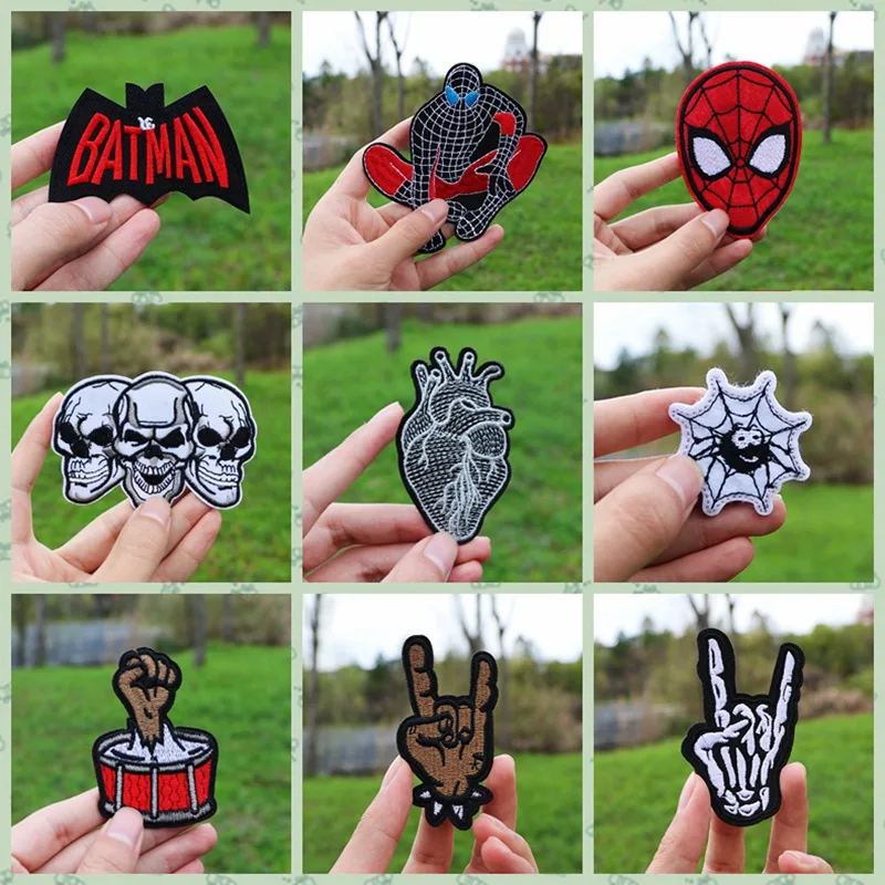 Punk Skull Patches Embroidered Clothes Patches Iron on Stickers for Jacket Jeans Stirpe Hippie Decoration DIY Applique Badges
Punk Skull Patches Embroidered Clothes Patches Iron on Stickers for Jacket Jeans Stirpe Hippie Decoration DIY Applique Badges