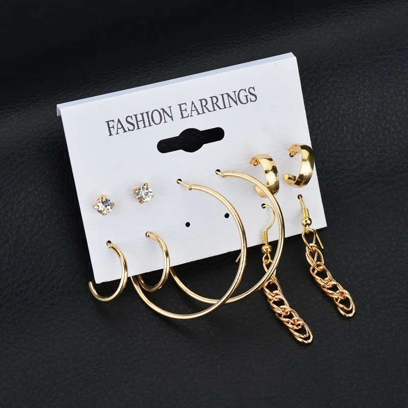VOHE 3 Pairs/Set Classic Oversize Gold Color Metal Hoop Earrings Set Mix For Women Round Big Circle Earring Statement Jewelry
VOHE 3 Pairs/Set Classic Oversize Gold Color Metal Hoop Earrings Set Mix For Women Round Big Circle Earring Statement Jewelry