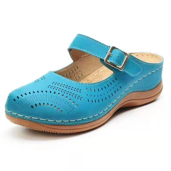 Women's Sandals Summer Hollow Non-Slip Women's Slippers Handmade Leather Products Casual Thick Bottom Retro Style Wedge Heel Wit
Women's Sandals Summer Hollow Non-Slip Women's Slippers Handmade Leather Products Casual Thick Bottom Retro Style Wedge Heel Wit