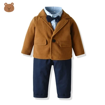 New Arrival Children's Christmas New Year Clothing Pure Cotton Boys' Clothes With Bow Tie Shirt Pants Suit Coat Performance Wear 
New Arrival Children's Christmas New Year Clothing Pure Cotton Boys' Clothes With Bow Tie Shirt Pants Suit Coat Performance Wear
