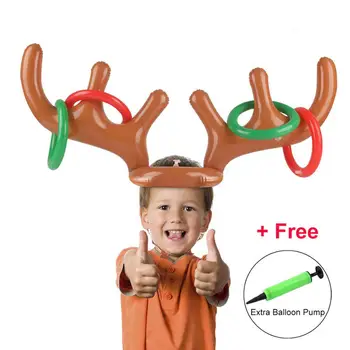 Rooxin Party Toss Game Inflatable Reindeer Antler Hat with Rings Throwing Circle Toys Fun Santa Game Xmas Christmas Home Deco 
Rooxin Party Toss Game Inflatable Reindeer Antler Hat with Rings Throwing Circle Toys Fun Santa Game Xmas Christmas Home Deco