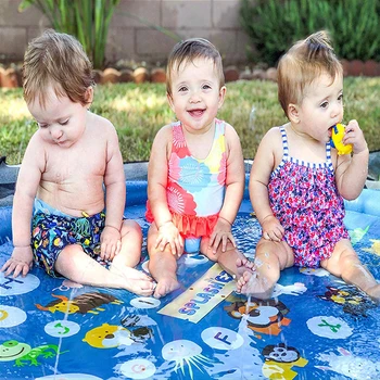 Swimming pool baby wading kiddie squirt fun pool outdoor squirt&splash water spray mat for Lawn Beach Play Game Sprinkler Mat 
Swimming pool baby wading kiddie squirt fun pool outdoor squirt&splash water spray mat for Lawn Beach Play Game Sprinkler Mat
