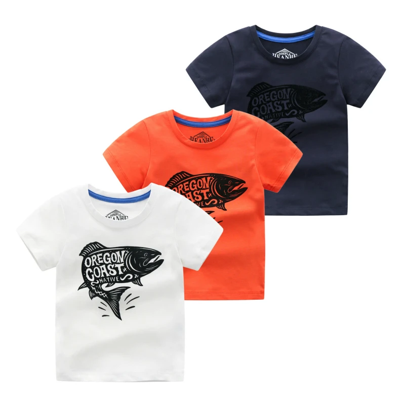Kids T-shirt Boy Spring And Summer Short Sleeve T Shirt For Boys Round Neck Cotton Cartoon Fish Oregon Coast 
Kids T-shirt Boy Spring And Summer Short Sleeve T Shirt For Boys Round Neck Cotton Cartoon Fish Oregon Coast