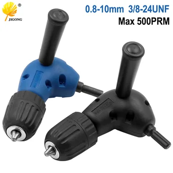 90 Degree Right Angle Keyless Chuck Impact Drill Adapter Electric Power Cordless Drill Attachment Angle Adaptor 9.5mm handle
90 Degree Right Angle Keyless Chuck Impact Drill Adapter Electric Power Cordless Drill Attachment Angle Adaptor 9.5mm handle
