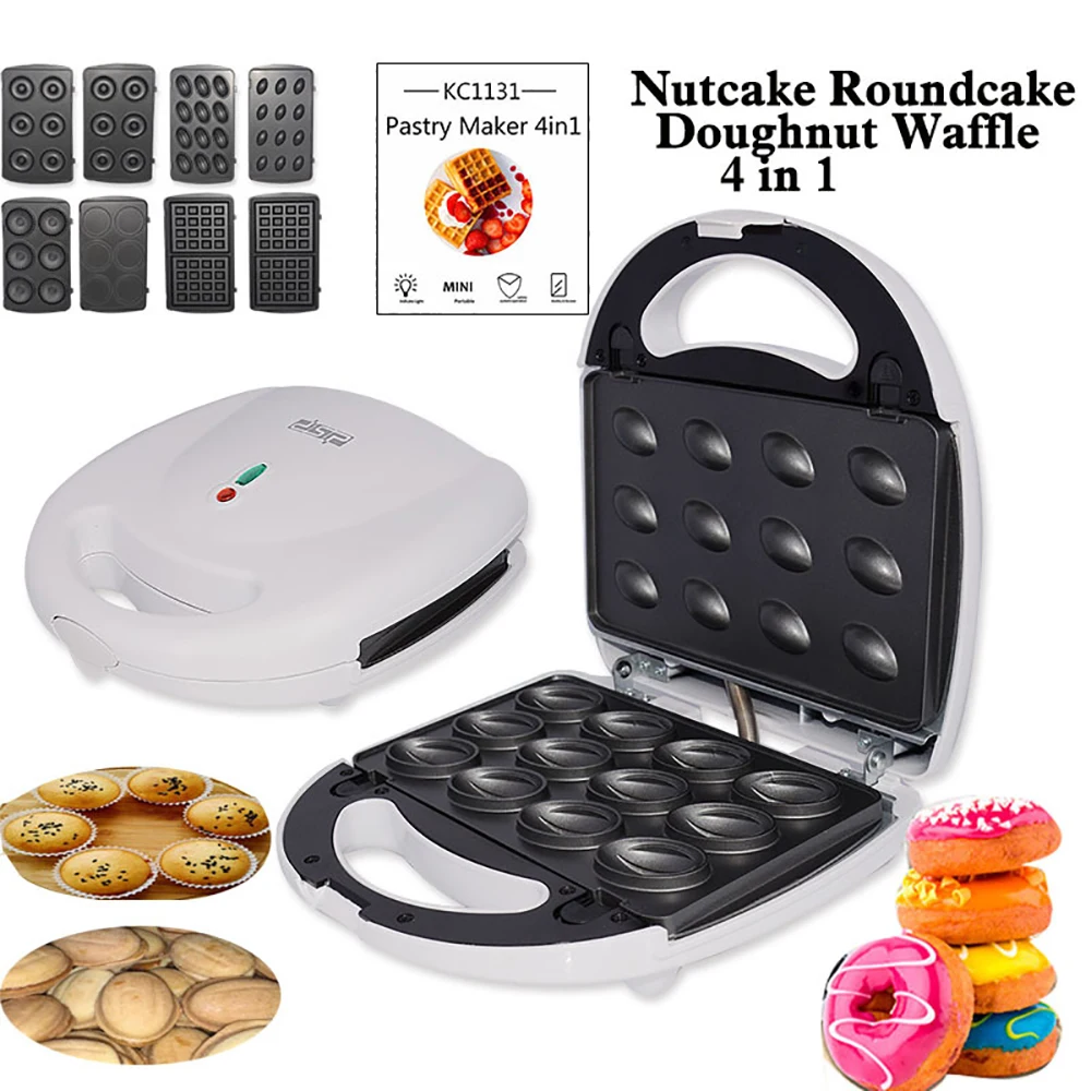 4 in 1 Mini Waffle Maker Multifunction Stainless Steel Electric Waffle Machine Breakfast Sandwich Maker Donut Machine Multibaker
4 in 1 Mini Waffle Maker Multifunction Stainless Steel Electric Waffle Machine Breakfast Sandwich Maker Donut Machine Multibaker