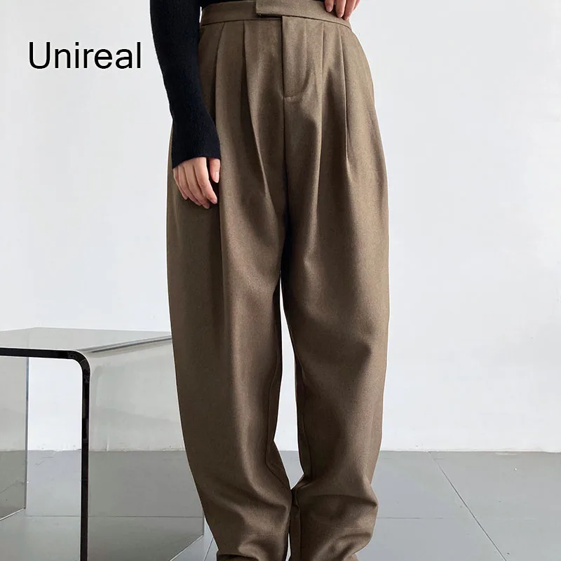 Unireal 2022 Winter Women Wide Leg Pant Thick Chic Loose Elegant Stylish High Waist Casual Female Straight Pant
Unireal 2022 Winter Women Wide Leg Pant Thick Chic Loose Elegant Stylish High Waist Casual Female Straight Pant