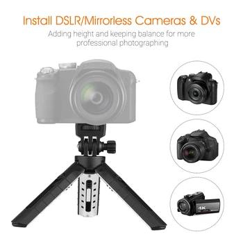 Mini Tabletop camera stand live Tripod Folding trepied for DSLR DV LED Video Light Flash monopod with 1/4inch Mounting Screw
Mini Tabletop camera stand live Tripod Folding trepied for DSLR DV LED Video Light Flash monopod with 1/4inch Mounting Screw