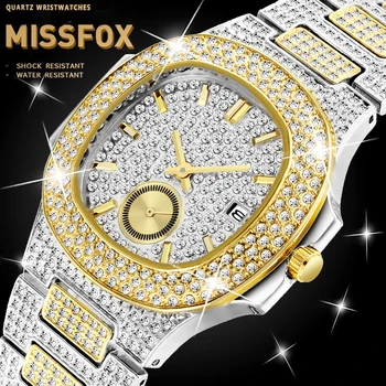 MISSFOX Chronograph Watches Men Gold And Silver Plated Wrist Luxury Brand Mens Quartz Wristwatch Super Brand Model Patek Watch
MISSFOX Chronograph Watches Men Gold And Silver Plated Wrist Luxury Brand Mens Quartz Wristwatch Super Brand Model Patek Watch
