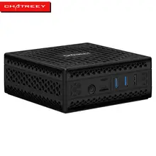 Chatreey AC1-Z Fanless Mini PC Intel Quad core J3455 J4105 Dual HDMI Desktop Computer windows 10 linux HTPC supper slient