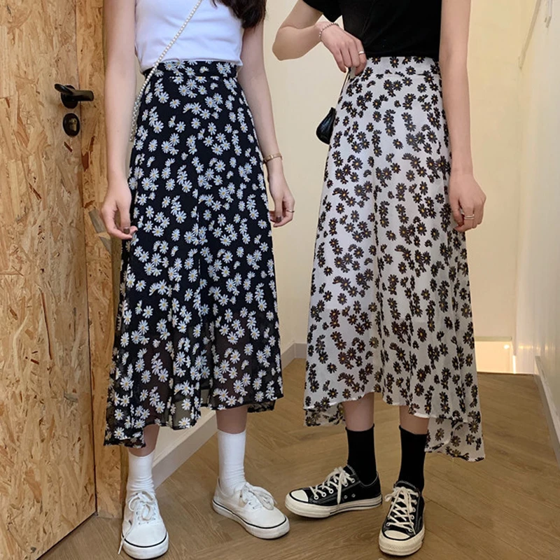 ZOSOL 2020 Summer New Chic Retro Net Red Chiffon Daisy Skirt Women's High Waist All-match A- line Medium-Length Skirt
ZOSOL 2020 Summer New Chic Retro Net Red Chiffon Daisy Skirt Women's High Waist All-match A- line Medium-Length Skirt