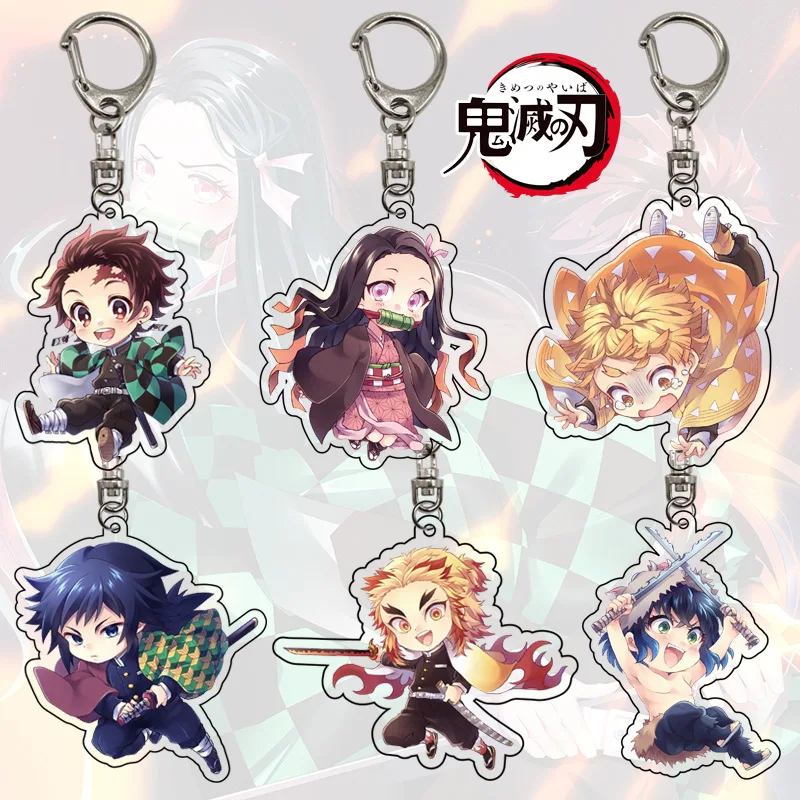 Wholesale Full 6pcs Set Japanese Anime Demon Slayer Kimetsu no Yaiba Cosplay Acrylic Keychain Keyring Phone Pendant Cute Gift
Wholesale Full 6pcs Set Japanese Anime Demon Slayer Kimetsu no Yaiba Cosplay Acrylic Keychain Keyring Phone Pendant Cute Gift