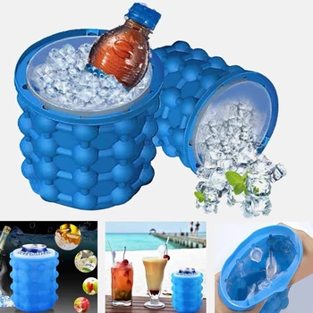 Portable Silicone Ice Cube Maker Bucket Wine Ice Cooler Beer Cabinet Space Saving Kitchen Tools Drinking Whiskey Freeze
Portable Silicone Ice Cube Maker Bucket Wine Ice Cooler Beer Cabinet Space Saving Kitchen Tools Drinking Whiskey Freeze