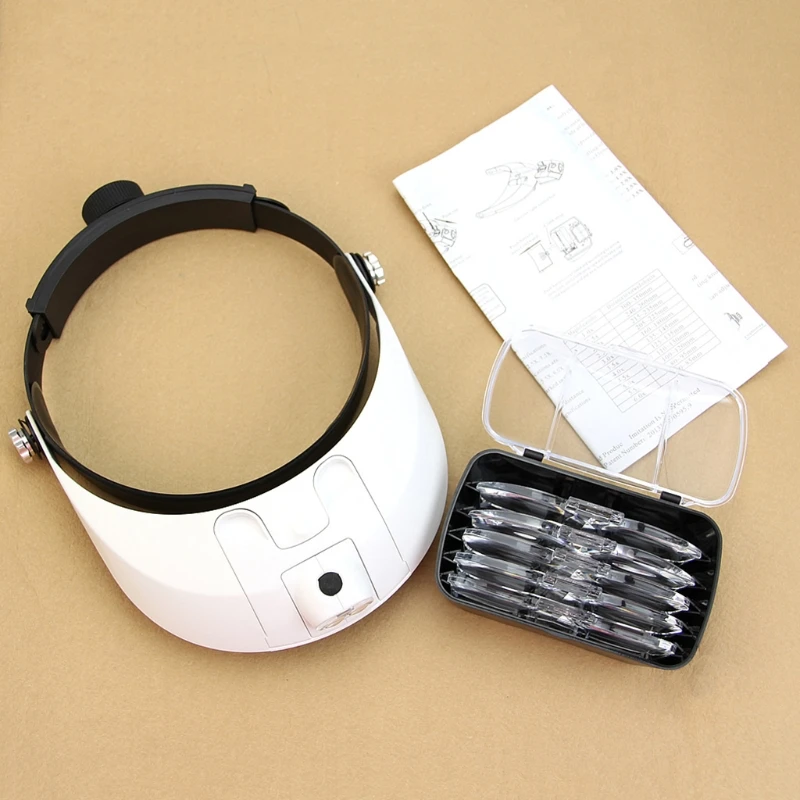 LED Lamp Light Headband Headset Head Jeweler Magnifier Magnifying Glass Loupe L4MF
LED Lamp Light Headband Headset Head Jeweler Magnifier Magnifying Glass Loupe L4MF
