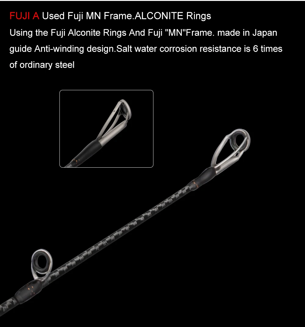 Caña anillas FUJI de Spinning y Casting 7-42g 1,98 2,10. 2,24 m dos secciones ML M MH - caña de pescar H41083ca9dd8847e4925cad2e8df6b42aD - Caña anillas FUJI de Spinning y Casting 7-42g 1,98 2,10. 2,24 m dos secciones ML M MH - caña de pescar