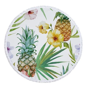 Pineapple Print Microfiber Beach Towel Big Round Seaside Travel Towel Blanket Cover Summer Cartoon Fruit Swimming Bath Towels 
Pineapple Print Microfiber Beach Towel Big Round Seaside Travel Towel Blanket Cover Summer Cartoon Fruit Swimming Bath Towels