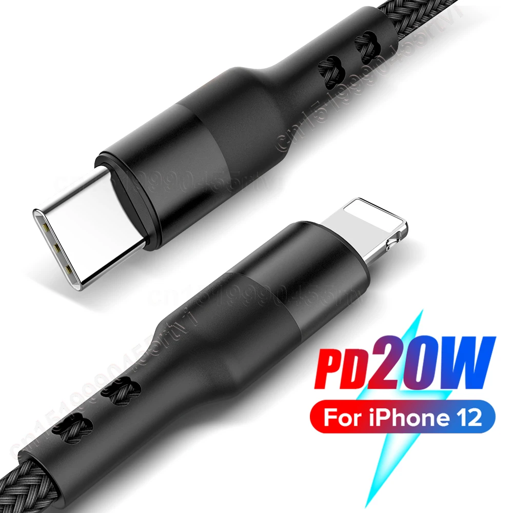 PD 20 Вт USB C кабель для быстрой зарядки iPhone 13 12 11 Pro Max XS X XR 8 Plus Быстрая зарядка Type