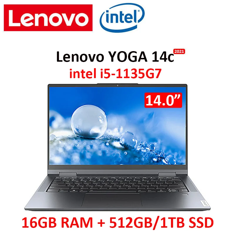 Новый ультратонкий ноутбук Lenovo Yoga 14c внешний аккумулятор 16 Гб ОЗУ 512 ГБ/ТБ SSD ThunderBolt