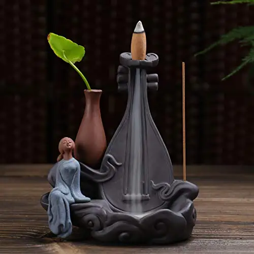 PHILOGOD Incense Holders Ceramic Teenage Girl Lute Styling Backflow/Sticks Incense Burner Censer (Blue)
PHILOGOD Incense Holders Ceramic Teenage Girl Lute Styling Backflow/Sticks Incense Burner Censer (Blue)