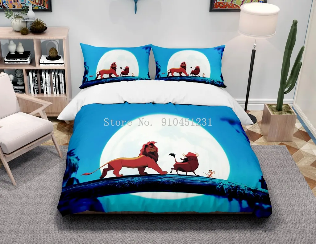 Cartoon Disney Lion King Simba Bedding Set Duvet Covers Pillowcases Bed Comforter Cover Baby Children Adult Boys Gift Bedclothes Cartoon Disney Lion King Simba Bedding Set Duvet Covers Pillowcases Bed Comforter Cover Baby Children Adult Boys Gift Bedclothes