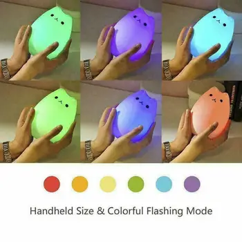 LED Colorful Silicone Night Light Animal Cat Silicone Soft USB Lamp Lamp 8 Gift Child Colors Baby For Children Cartoon Nurs K3R4
LED Colorful Silicone Night Light Animal Cat Silicone Soft USB Lamp Lamp 8 Gift Child Colors Baby For Children Cartoon Nurs K3R4