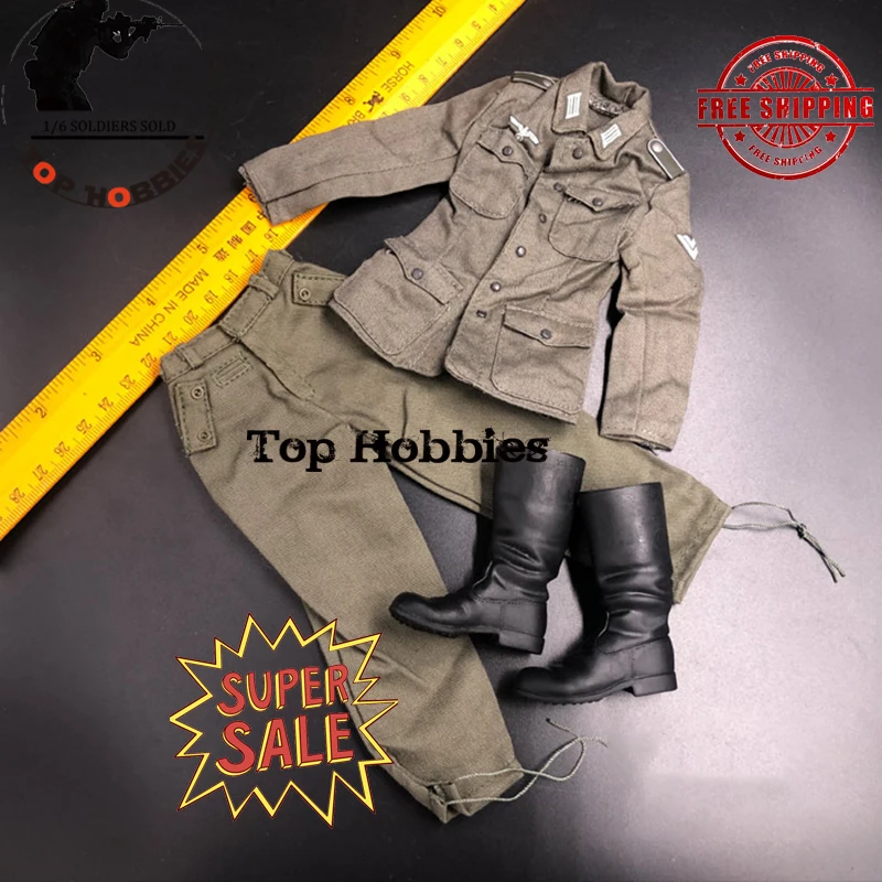 1/6th Action Figure Military Uniform WWII German Army WH Coat Pants Boots National Defense Uniform Clothes Suit F 12Inch Soldier
1/6th Action Figure Military Uniform WWII German Army WH Coat Pants Boots National Defense Uniform Clothes Suit F 12Inch Soldier
