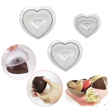 3 size 3D heart shape Polycarbonate chocolate mold Valentine's Day candy Confectionery tools Pastry baking mold
3 size 3D heart shape Polycarbonate chocolate mold Valentine's Day candy Confectionery tools Pastry baking mold