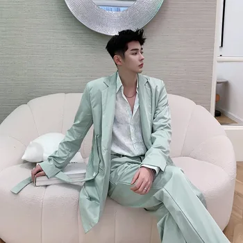 2020 Spring And Autumn New Original Temperament Ribbon Long Loose Solid Color Small Suit Fashion Casual Jacket Coat Green M-XL
2020 Spring And Autumn New Original Temperament Ribbon Long Loose Solid Color Small Suit Fashion Casual Jacket Coat Green M-XL