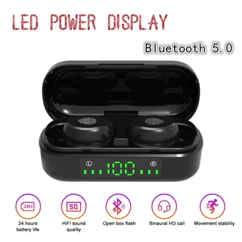 True Wireless Stereo Earphones Bluetooth 5.0 TWS with Microphone Sports Waterproof Headsets For iOS Android
True Wireless Stereo Earphones Bluetooth 5.0 TWS with Microphone Sports Waterproof Headsets For iOS Android