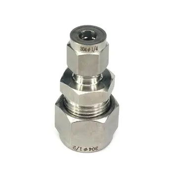 1/4" x 1/2" Tube OD 304 Stainless Steel Reducer Compression fitting Union Connector
1/4" x 1/2" Tube OD 304 Stainless Steel Reducer Compression fitting Union Connector