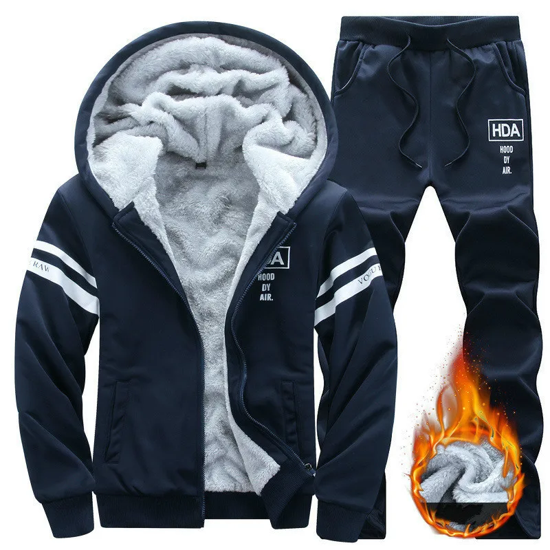 Winter Tracksuits Men Set Thicken Hoodies + Pants Suit Autumn Sweatshirt Sportswear Set Male Hoodie Sporting Suits
Winter Tracksuits Men Set Thicken Hoodies + Pants Suit Autumn Sweatshirt Sportswear Set Male Hoodie Sporting Suits