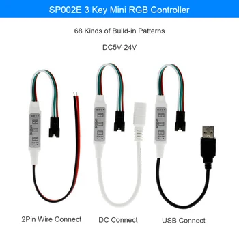 600px SP002E Mini 3Key LED Controller USB DC SATA FOR RGB WS2812B UCS1903 SK6812 Addressable Pixels LED Strip Lights DC5V-24V
600px SP002E Mini 3Key LED Controller USB DC SATA FOR RGB WS2812B UCS1903 SK6812 Addressable Pixels LED Strip Lights DC5V-24V