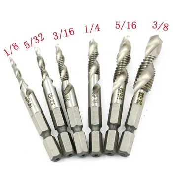 6 Pcs HSS Thread Tapping Drilling Set Hex Shank Metric Thread Screw Drill Hole Tapping For Drilling Steel Wood UK Scale
6 Pcs HSS Thread Tapping Drilling Set Hex Shank Metric Thread Screw Drill Hole Tapping For Drilling Steel Wood UK Scale