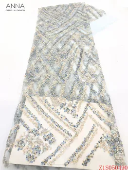 Anna african lace mesh tulle fabric 2020 high quality embroidered french net laces sequins fabrics 5 yards/pcs for wedding dress
Anna african lace mesh tulle fabric 2020 high quality embroidered french net laces sequins fabrics 5 yards/pcs for wedding dress