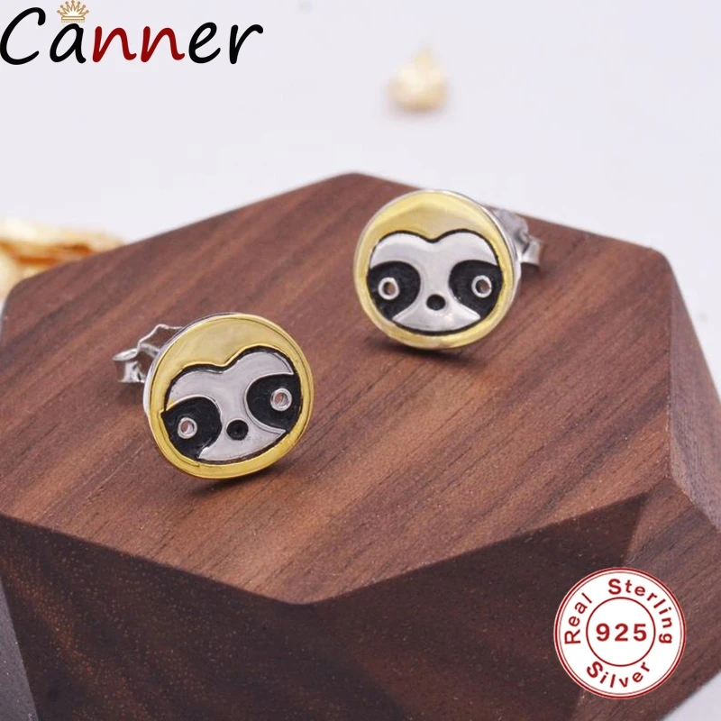 Canner Cute Lazy Sloth Ear Stud 100% 925 Sterling Silver Earring Small Funny Sloth Pendant Stud Earrings For Women Jewelry Gifts
Canner Cute Lazy Sloth Ear Stud 100% 925 Sterling Silver Earring Small Funny Sloth Pendant Stud Earrings For Women Jewelry Gifts