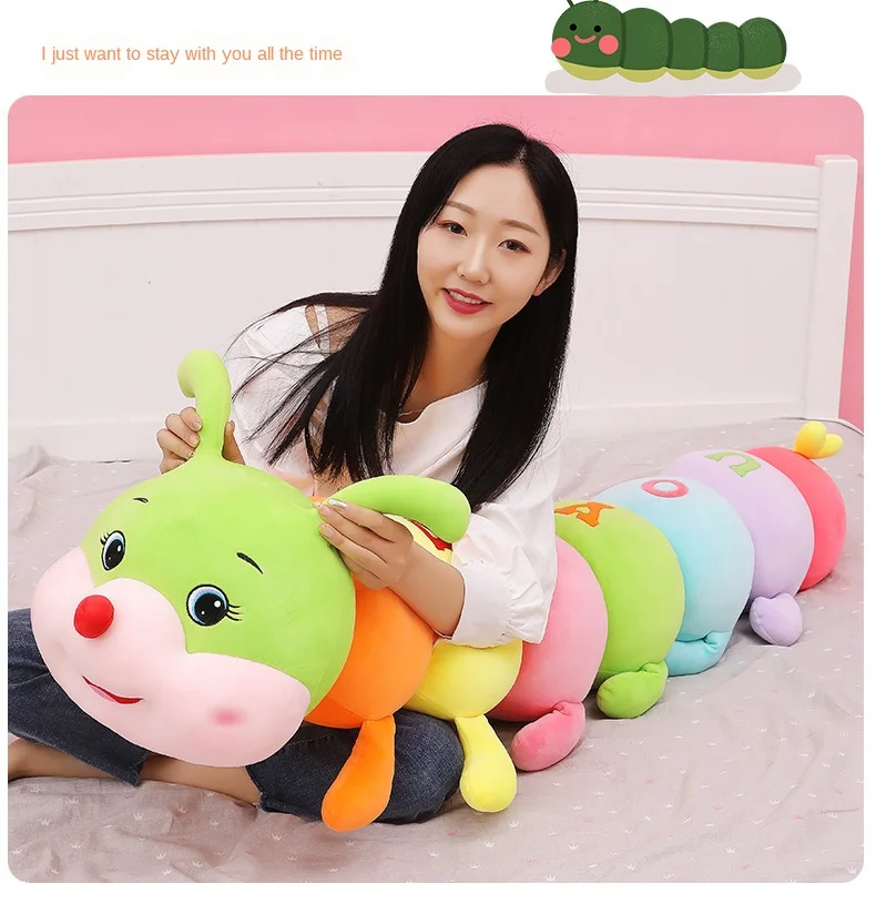 140cm Giant Long Colorful Caterpillar Plush Creative Millipedes Cushion Toy 2019 