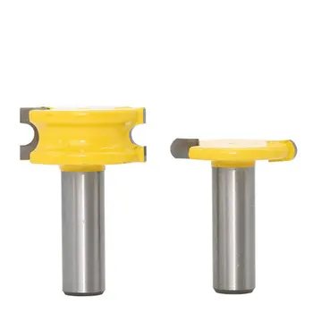Yellow Router bits Silver Woodworking Workshop Tools 2pcs 1/2inch Shank