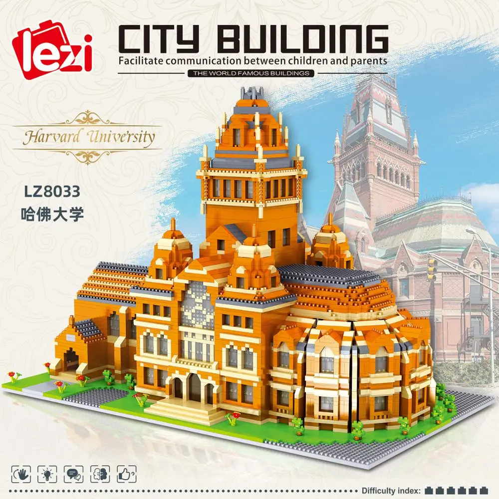 Lezi lz8033 Harvard University miniature diamond small particle adult high difficulty decompression puzzle assembly model
Lezi lz8033 Harvard University miniature diamond small particle adult high difficulty decompression puzzle assembly model