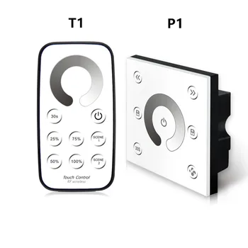 DC12V-24V P1+T1 LED Strip Single Color Brightness Dimmer Touch Panel Controller With RF Wireless Touch Remote For led strip tape
DC12V-24V P1+T1 LED Strip Single Color Brightness Dimmer Touch Panel Controller With RF Wireless Touch Remote For led strip tape