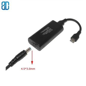 Laptop Power Socket Connector DC Adapter Converter 4.5 * 3.0mm Female to USB Type C Plug
Laptop Power Socket Connector DC Adapter Converter 4.5 * 3.0mm Female to USB Type C Plug