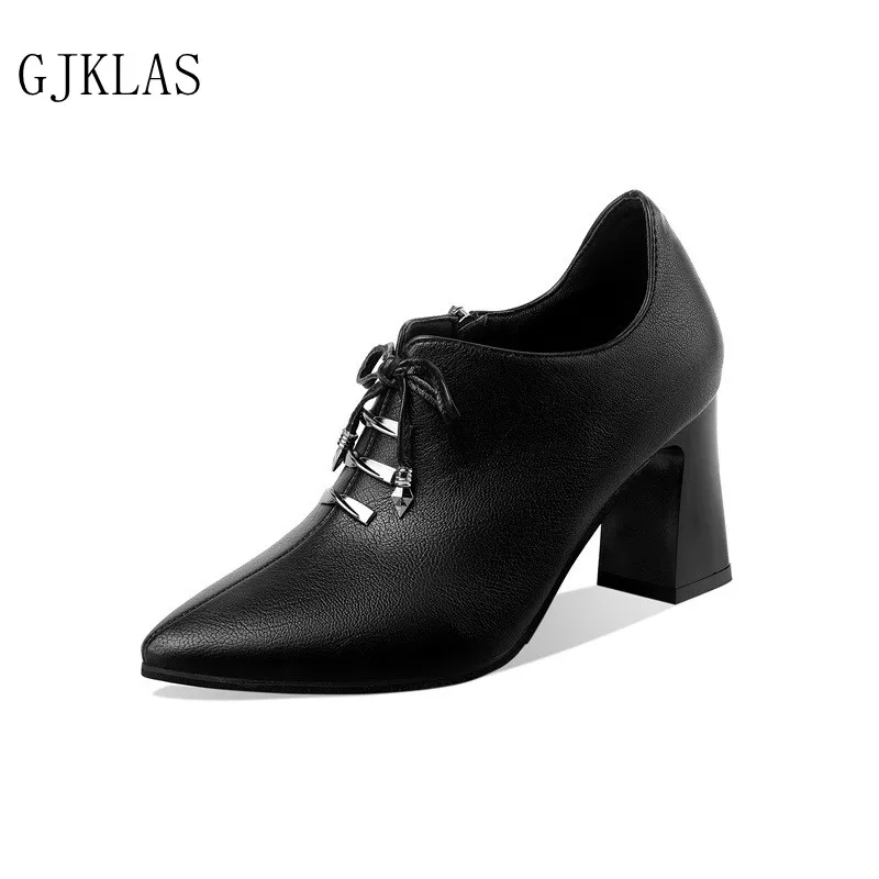 Pumps Women Shoes Chunky High Heels Leather Shoes for Women Lace Up Heels Womans Dress Shoes Pointed Toe Beige Black Heels New
Pumps Women Shoes Chunky High Heels Leather Shoes for Women Lace Up Heels Womans Dress Shoes Pointed Toe Beige Black Heels New