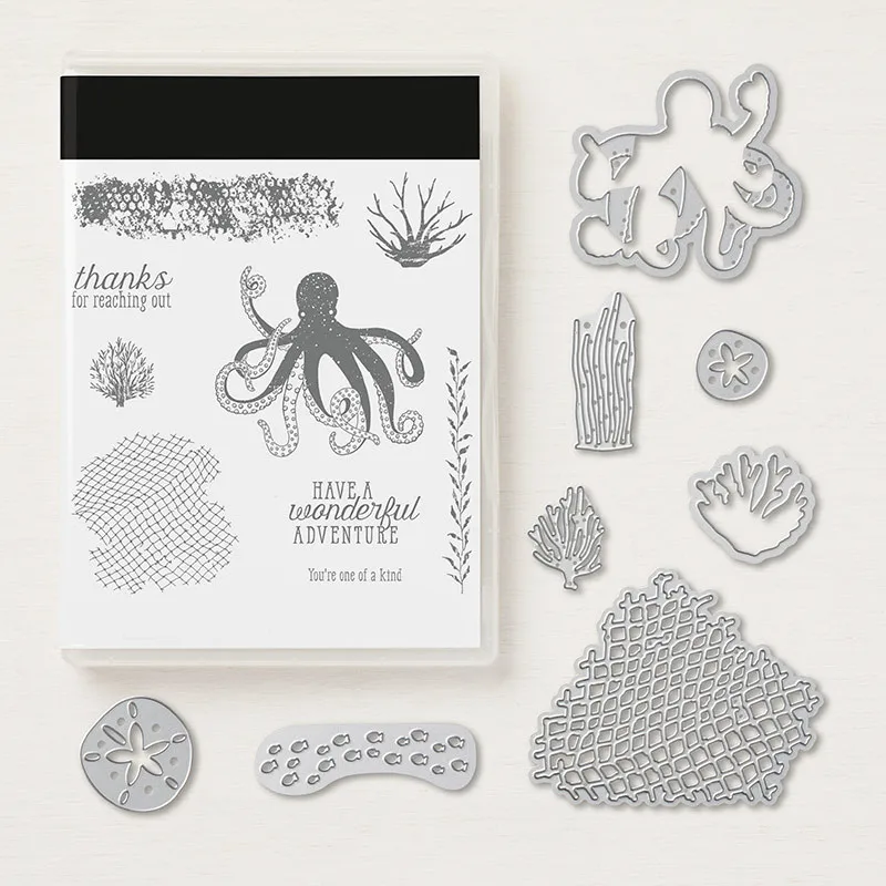 

OCEAN Octopus Metal Cutting Dies and Stamps stencils for DIY scrapbooking die cuts paper craft dies for card making