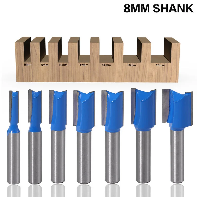 1PC 8mm Shank Slotted Straight Woodworking Router Bit Wood Cutter Cutting Carpenter Milling Cutter Woodworking Tool
1PC 8mm Shank Slotted Straight Woodworking Router Bit Wood Cutter Cutting Carpenter Milling Cutter Woodworking Tool