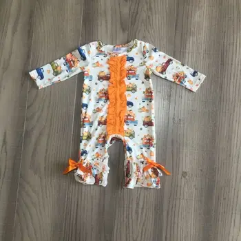 girlymax clothes baby girl Halloween romper infant toddler romper pumpkin truck print romper 
girlymax clothes baby girl Halloween romper infant toddler romper pumpkin truck print romper