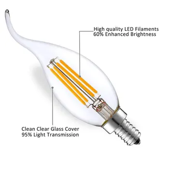C35T Pull Tail Led Energy-Saving Bulb Warm White Clear Light 110V Dimming 4W2700K Crystal Light Candle Light Source
C35T Pull Tail Led Energy-Saving Bulb Warm White Clear Light 110V Dimming 4W2700K Crystal Light Candle Light Source