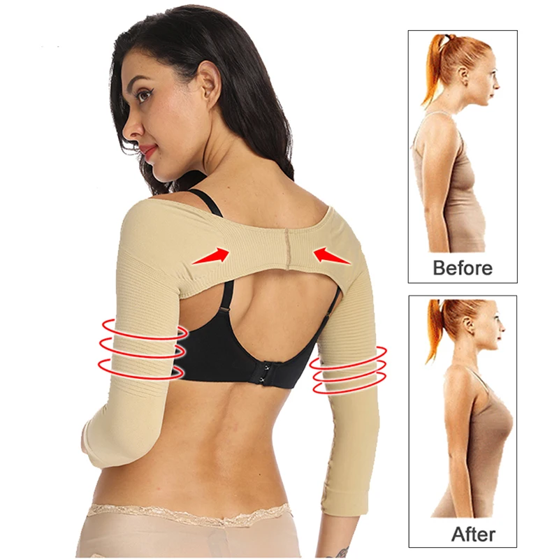 

Women Arm Shaper Back Shoulder Corrector Humpback Posture Corrector Arm Control Shapewear Arm Compression Slimming Underwear Top