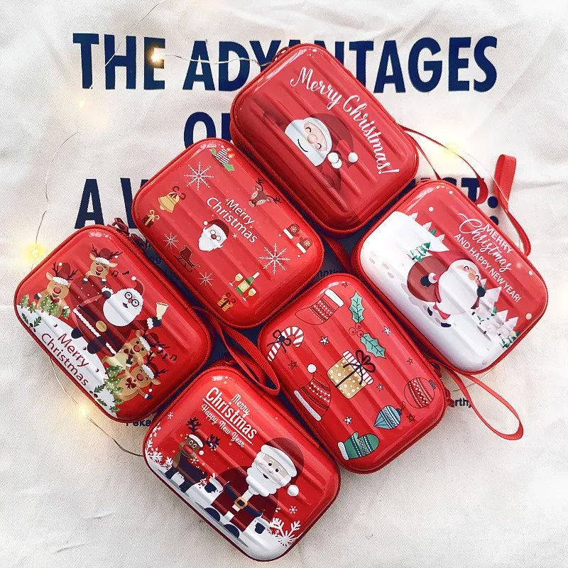 Фото Милый Рождественский подарок женские кошельки для монет в форме чемодана