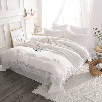 Bed Linen Set A/B Surface Design European Light Luxury Style Lace Edge Bed Sheet Quilt Cover Pillowcase 4pcs Bedding Set
Bed Linen Set A/B Surface Design European Light Luxury Style Lace Edge Bed Sheet Quilt Cover Pillowcase 4pcs Bedding Set