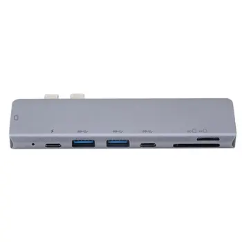 Type-C Hub To Hdmi Usb-C Line Reader 7-In-1 Docking Station For Macbook Pro Computer External Accessories
Type-C Hub To Hdmi Usb-C Line Reader 7-In-1 Docking Station For Macbook Pro Computer External Accessories