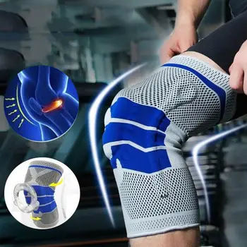 1Pcs Silicone Spring Knee Protector Brace Knee Pad Basketball Knitted Compression Elastic Knee Sleeve Support Sports
1Pcs Silicone Spring Knee Protector Brace Knee Pad Basketball Knitted Compression Elastic Knee Sleeve Support Sports