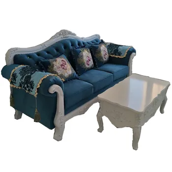 Small family cloth art light blue sofa Living room combination sofa sets
Small family cloth art light blue sofa Living room combination sofa sets